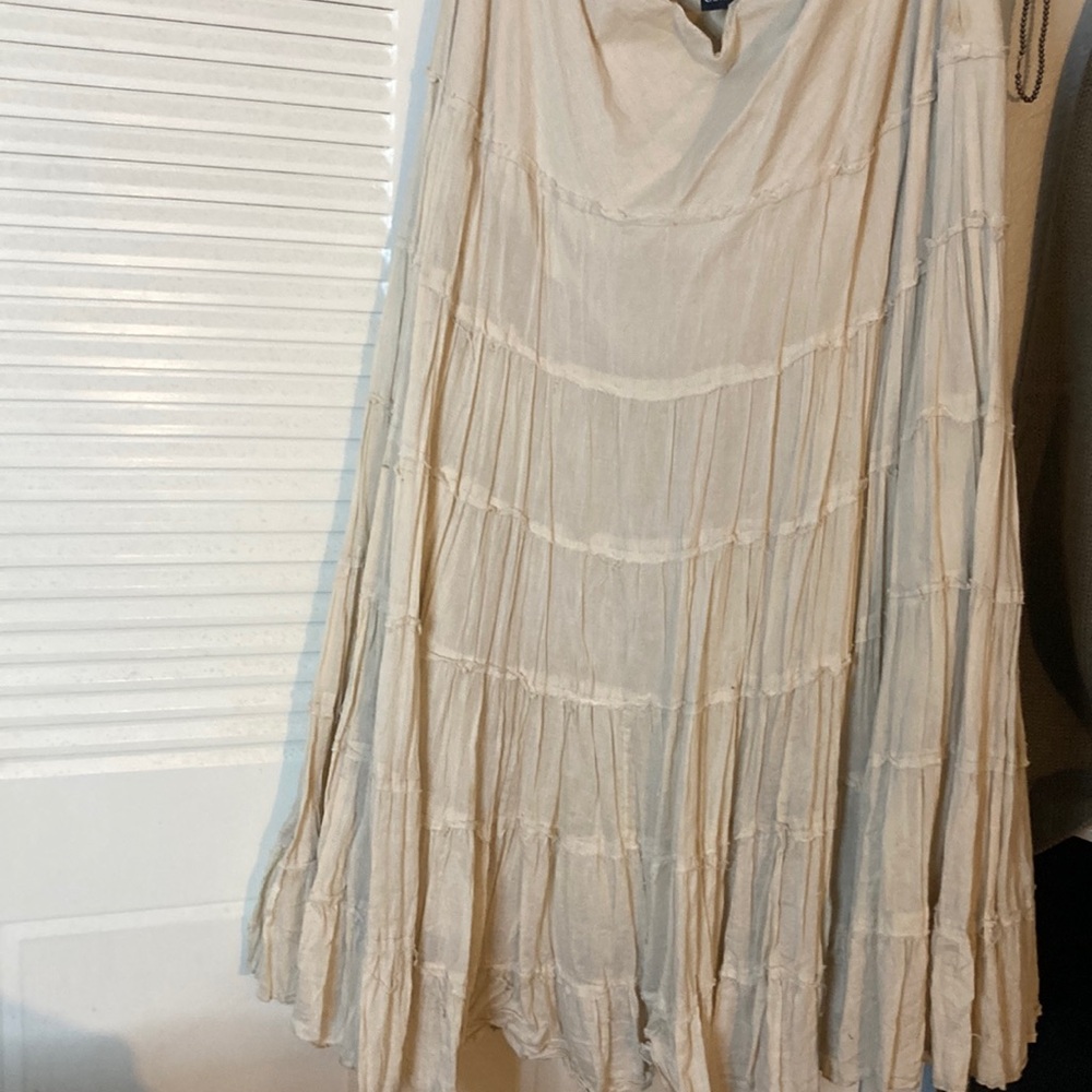 a lined layered prepared to dye muslin skirt